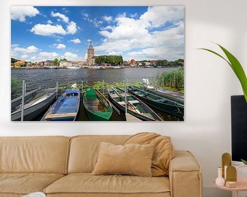 Vue du front de mer de Hasselt sur la rive du Zwarte Water sur Sjoerd van der Wal Photographie