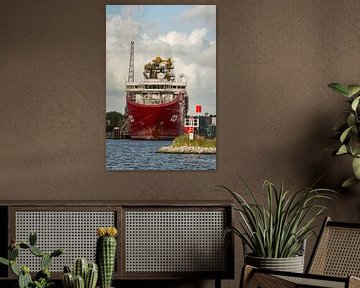 Schepen op de werf. van scheepskijkerhavenfotografie