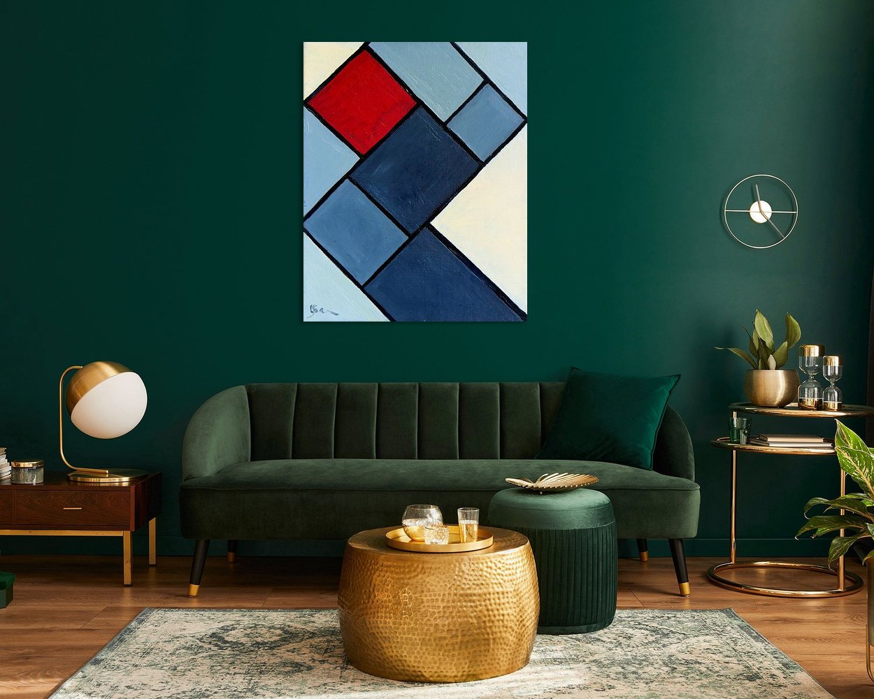 Voorbeeld van het werk in een kamer
