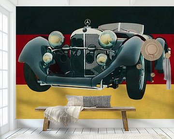 Mercedes - Benz SSK710 van 1930 voor de Duitse vlag van Jan Keteleer