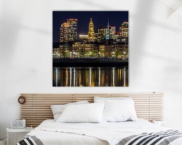 BOSTON Abendliche Skyline von North End & Financial District von Melanie Viola