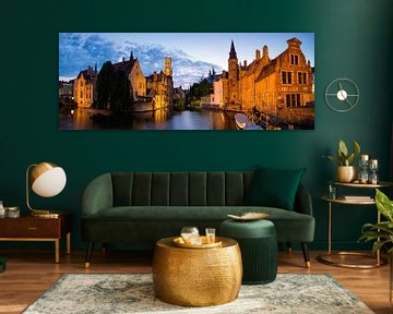 The Panorama of the Rozenhoedkaai in Bruges by Istvan Nagy