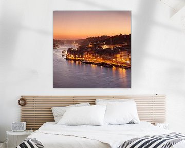 Porto bij zonsondergang, Portugal van Markus Lange