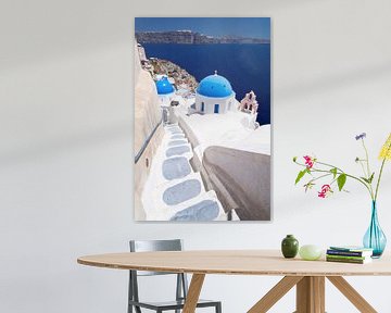 Gezicht op de Caldera, Oia, Santorini, Griekenland van Markus Lange