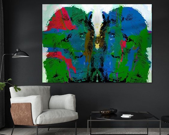 Voorbeeld van het werk in een kamer