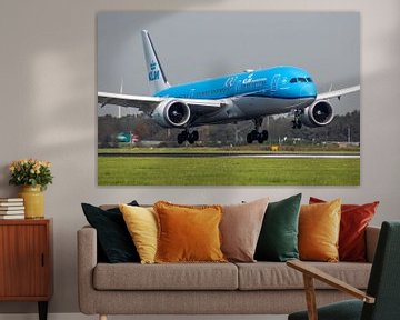 KLM Dreamliner landing op Polderbaan Schiphol van Robin Smeets