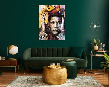 Jean Michel Basquiat schilderij. van Jos Hoppenbrouwers