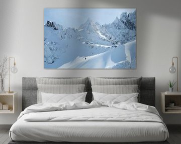 Winter-Solo-Bergsteiger Chamonix von Menno Boermans