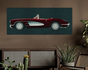 Chevrolet Corvette C1 Baujahr 1960 im Profil von Jan Keteleer