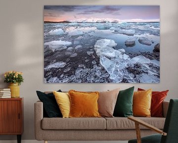 Jokulsarlon glacier lagoon van Jurjen Veerman