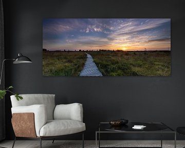 Sonnenuntergang Plattformweg Hogevenen Ardennen Belgien! von Peter Haastrecht, van