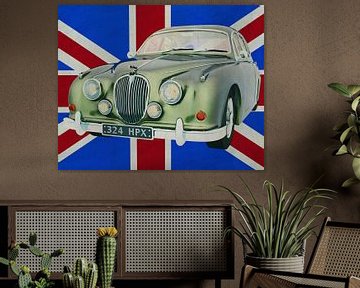 Jaguar MK-Sedan uit 1963 voor de Britse vlag van Jan Keteleer