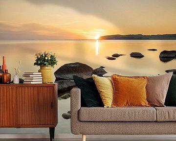 Sonnenuntergang bei Klein Zicker, Rügen, Deutschland