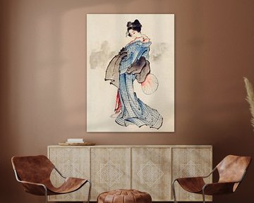 Japanerin in Kimono, Katsushika Hokusai