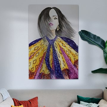 Woman with golden earring