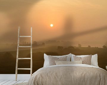 Zonsopgang over de IJssel tijdens een mooie herfstochtend van Sjoerd van der Wal Fotografie