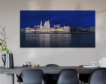 Parliament building Budapest in the blue hour