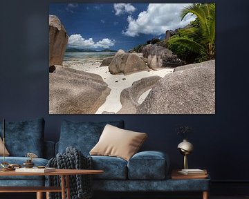 Plage de l'île des Seychelles La Digue