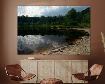 Ein kleiner See in einem Waldgebiet von Drenthe von Jan Verschoor