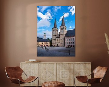 Kerk en kasteelplein in Berchtesgaden van Rico Ködder