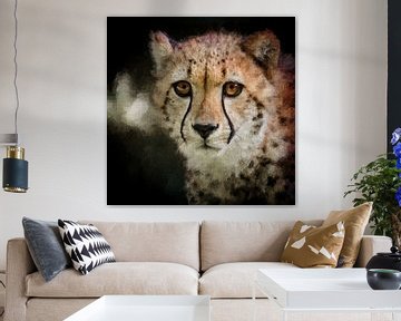 Portrait d'un guépard (peinture) sur Art by Jeronimo