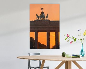 Zonsondergang bij de Brandenburger Tor