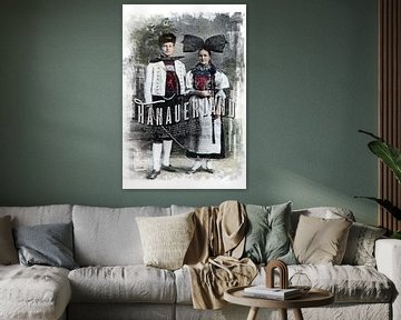 traditionele klederdracht, Hanauerland, plaatsen, vintage van Kahl Design Manufaktur