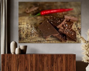 Chocola, peper & zout op hout van Miranda van Hulst