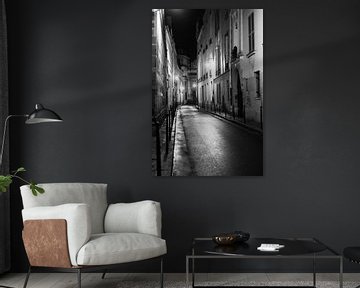 Nacht fotografie, Rue Aubriot Parijs van Anouk Boonstra