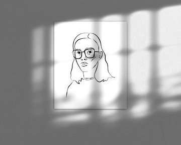 Bildnis eines Mannes mit Brille von Anne Schutte