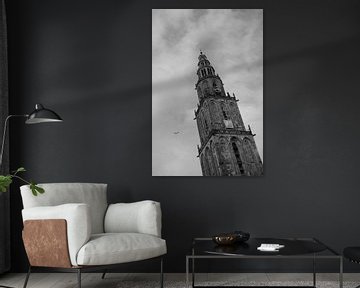 Martinitoren in het zwart-wit van Eugenlens