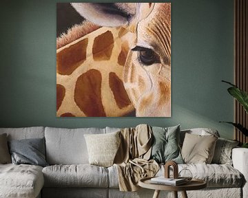 Giraf schilderij van Russell Hinckley