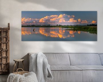 Panorama foto van natuurgebied 't Roegwold, Groningen van Henk Meijer Photography