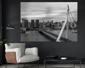 Skyline Rotterdam in zwart wit van Marjolein van Middelkoop
