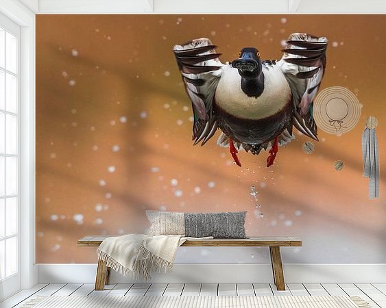 Voorbeeld van het werk in een kamer