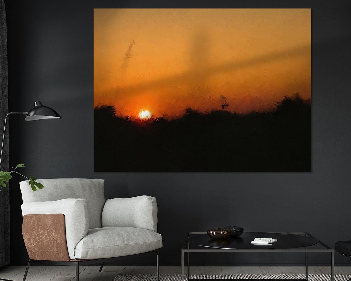 Voorbeeld van het werk in een kamer