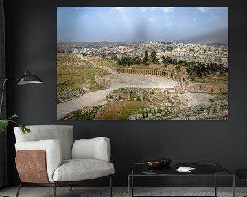 Romeinse stad Jerash in Jordanië van Jelmer Laernoes