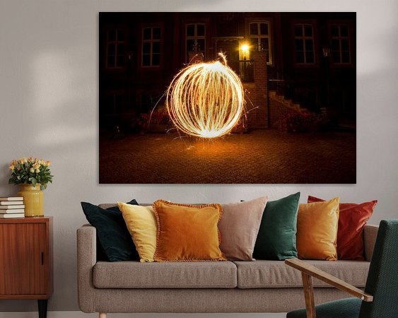 Voorbeeld van het werk in een kamer