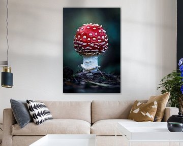 Rode paddenstoel van Jayzon Photo