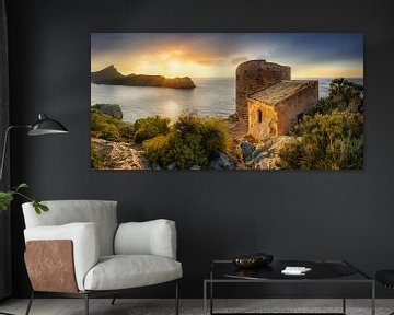 Ursprüngliche Küste von Mallorca zum Sonnenuntergang. von Voss Fine Art Fotografie