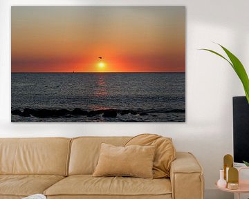 Zonsondergang aan het strand