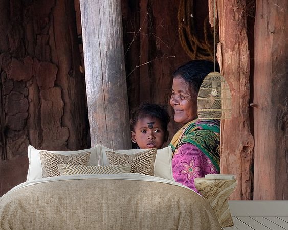 Voorbeeld van het werk in een kamer