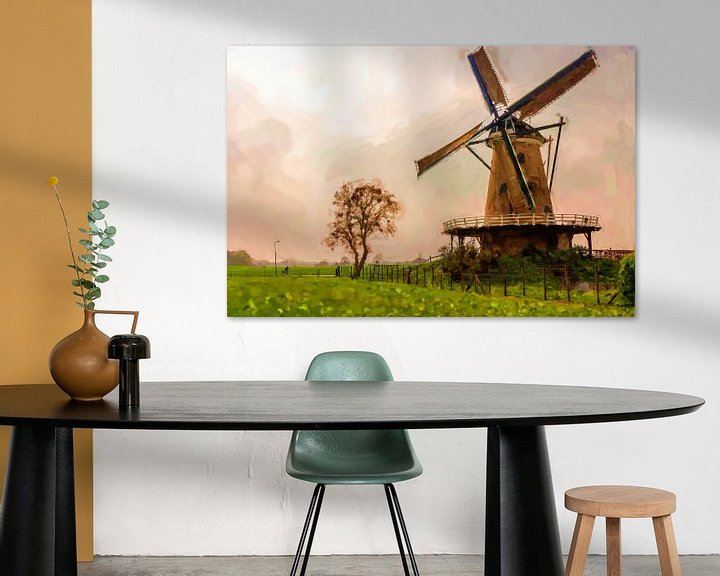 Impression: Le moulin à vent sur Frans Van der Kuil