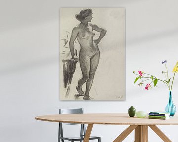 Femme nue, debout, LUDWIG VON HOFMANN, Env. 1890-1910 sur Atelier Liesjes