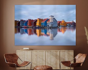 Colourful houses at Reitdiephaven by Richard Gilissen