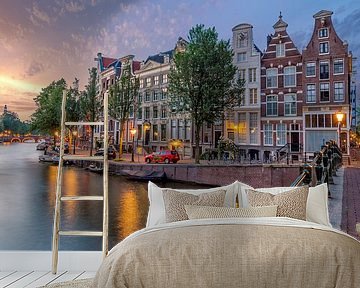 Sunset at the Prinsengracht in Amsterdam by Dennisart Fotografie