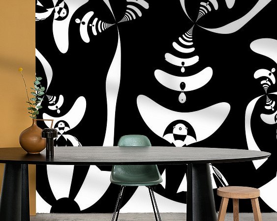 Voorbeeld van het werk in een kamer