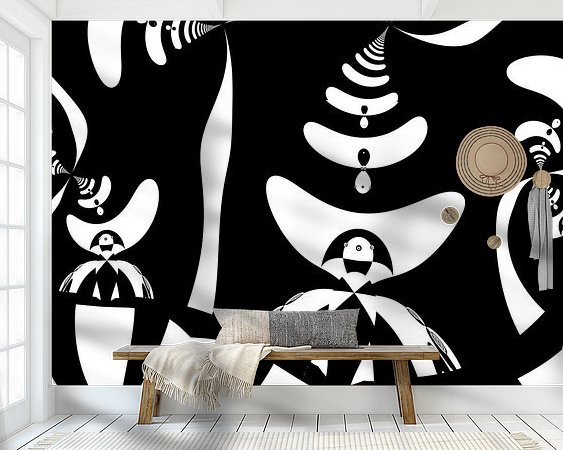 Voorbeeld van het werk in een kamer