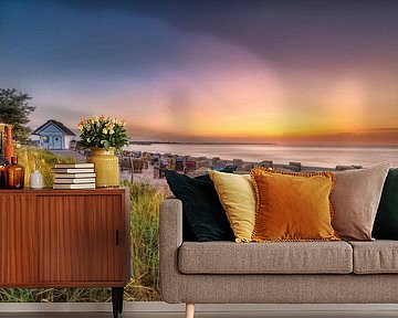 Beach of Scharbeutz at sunrise by Voss photography