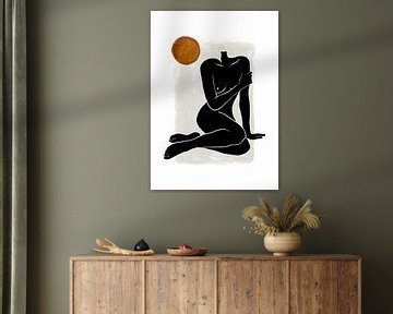 Abstract Silhouette Of A Nude Female Body by Diana van Tankeren